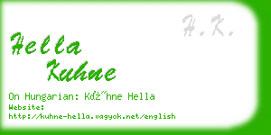 hella kuhne business card